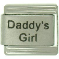 Italian Charms - daddys girl laser italian charm Image.