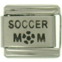 Italian Charms - soccer mom laser italian charm l017 Image.