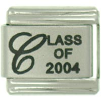 Italian Charms - class of 2004 laser italian charm Image.