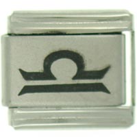 Italian Charms - libra symbol laser italian charm Image.
