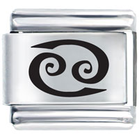 Italian Charms - cancer symbol laser italian charm Image.