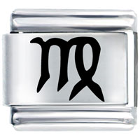 Italian Charms - virgo symbol laser italian charm Image.