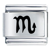 Italian Charms - scorpio symbol laser italian charm Image.