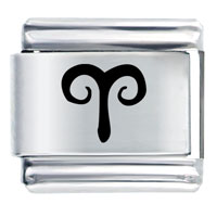 Italian Charms - aries symbol laser italian charm Image.