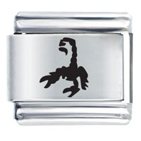 L1328: black scorpion laser italian charm Image.