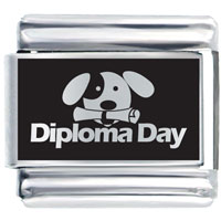 Italian Charms - diploma day laser italian charm Image.