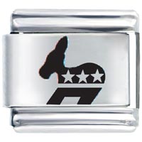 Italian Charms - democrat laser italian charm Image.
