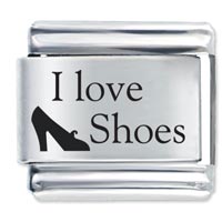 Italian Charms - i love shoes laser italian charm Image.