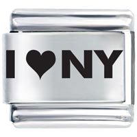 Italian Charms - i heart ny laser italian charm Image.