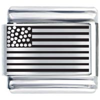 Italian Charms - laser usa flag italian charm Image.