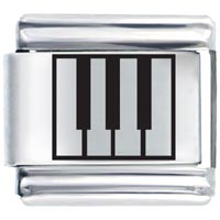Italian Charms - laser piano keys italian charm Image.