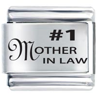 Italian Charms - #1 mother in law laser italian charm Image.