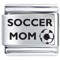 Italian Charms - soccer mom laser italian charm l_525_mom Image.