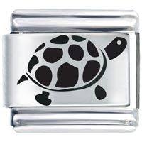 Italian Charms - laser turtle italian charm Image.