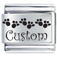 Italian Charms - custom feet laser italian charm Image.