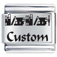 Italian Charms - custom school books laser italian charm Image.