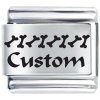 Italian Charms - custom dog bones laser italian charm Image.