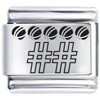 Italian Charms - custom basketball laser italian charm Image.