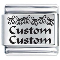 Italian Charms - custom wedding bells laser italian charm Image.