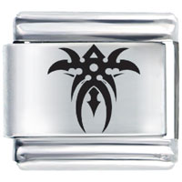 Italian Charms - tribal symbol laser italian charm Image.