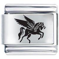 Italian Charms - flying pony laser italian charm Image.
