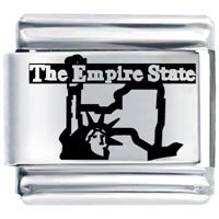 Italian Charms - empire state new york laser italian charm Image.