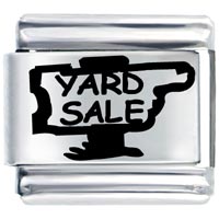 Italian Charms - yard sale slogan laser italian charm Image.