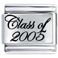 Italian Charms - class of 2005 cursive laser italian charm Image.