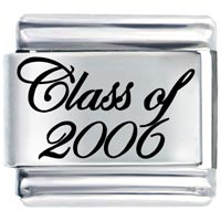 Italian Charms - class of 2006 laser italian charm Image.