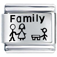 Italian Charms - family fun laser italian charm Image.