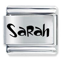 Italian Charms - ren &amp; stimpy font name sarah laser italian charm Image.