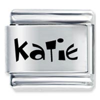 Italian Charms - ren &amp; stimpy font name katie laser italian charm Image.