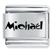 Italian Charms - ren &amp; stimpy font name michael laser italian charm Image.