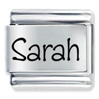 Italian Charms - zipty do font name sarah laser italian charm Image.
