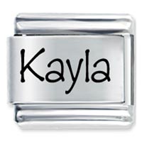 Italian Charms - zipty do font name kayla laser italian charm Image.