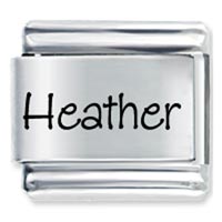 Italian Charms - zipty do font name heather laser italian charm Image.