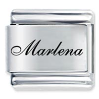 Italian Charms - edwardian script font name marlena laser italian charm Image.