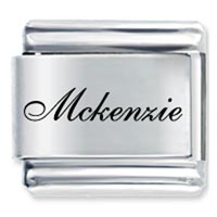 Italian Charms - edwardian script font name mckenzie laser italian charm Image.
