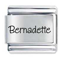 Italian Charms - name bernadette laser italian charm Image.