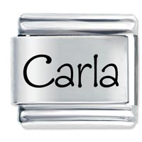 Italian Charms - name carla laser italian charm Image.