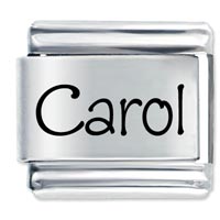 Italian Charms - name carol laser italian charm Image.