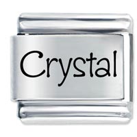 Italian Charms - name crystal laser italian charm Image.