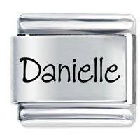 Italian Charms - name danielle laser italian charm Image.