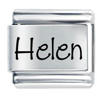 Italian Charms - name helen laser italian charm Image.