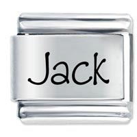 Italian Charms - name jack laser italian charm Image.