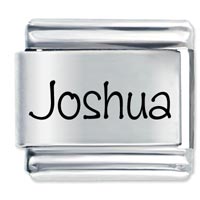 Italian Charms - name joshua laser italian charm Image.