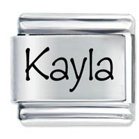 Italian Charms - name kayla laser italian charm Image.