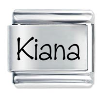 Italian Charms - name kiana laser italian charm Image.