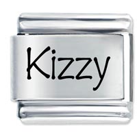 Italian Charms - name kizzy laser italian charm Image.