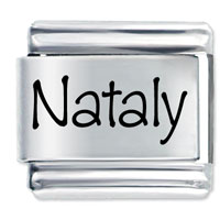 Italian Charms - name nataly laser italian charm Image.